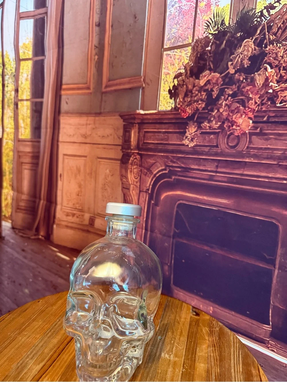 Crystal Head Skull Dan Aykroyd Skull Bottle Decorative for Home Decor Halloween